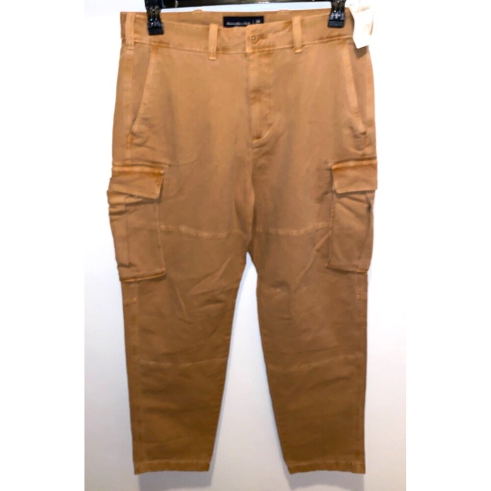 Abercrombie & Fitch Pants Men’s 34x32 Stretch Khaki Ten Brown Cargo NWT